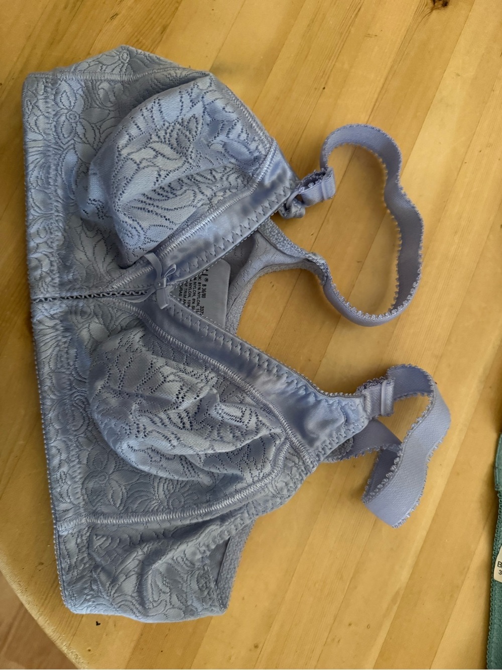 3 Bali Lace Wireless Bra in Light Lavender, turquoise blue and Navy Blue 36B